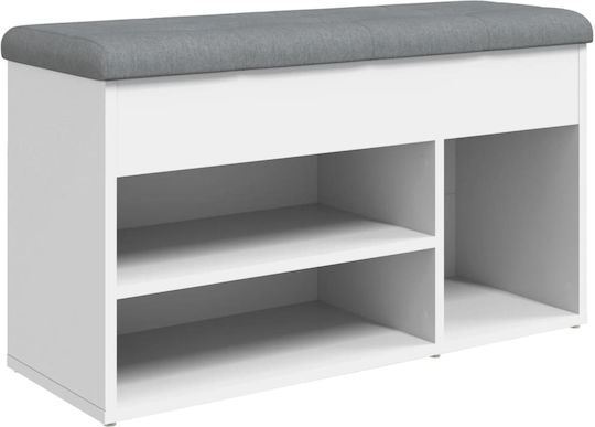 Entry Furniture with Shoe Rack & Bench White 82x32x45.5cm