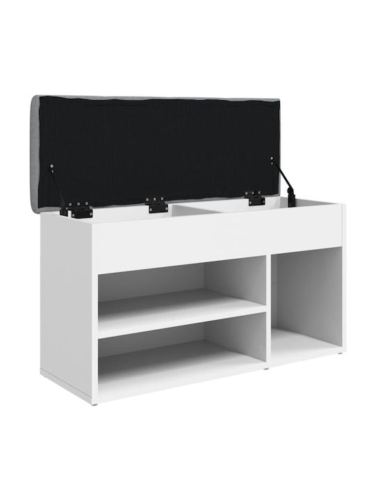 Entry Furniture with Shoe Rack & Bench White 82x32x45.5cm