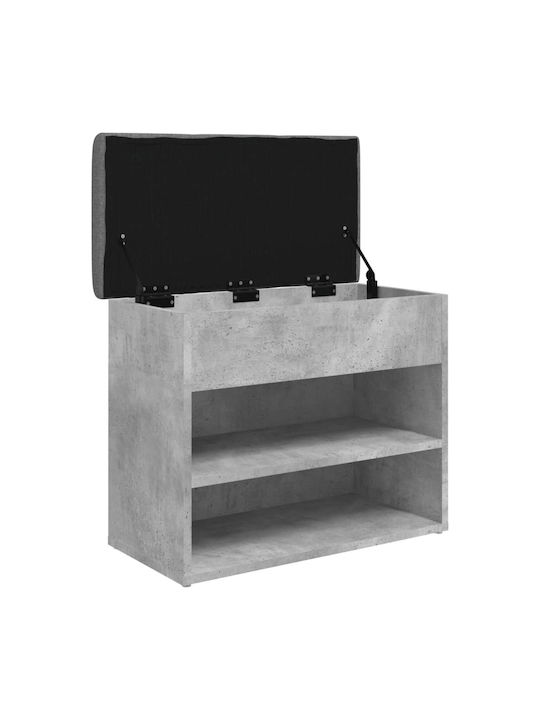 Entry Furniture with Shoe Rack & Bench Gray 62x32x50cm