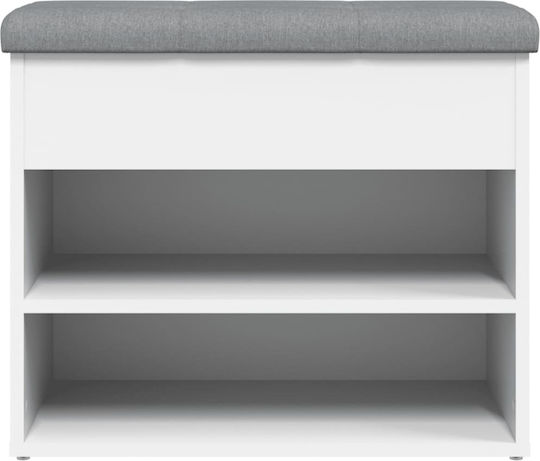 Entry Furniture with Shoe Rack & Bench White 62x32x50cm