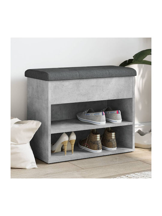 Entry Furniture with Shoe Rack & Bench Gray 62x32x50cm