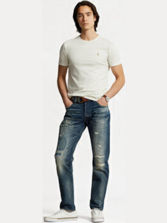 Herrenblusen Kurzarm T-Shirt in Ecru