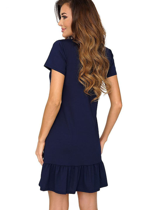 Donna Sommer Baumwolle Damen Nachthemd Dark Blue