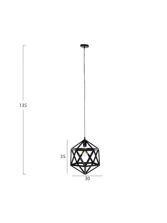 HomeMarkt Lustră O singură lumină pentru Soclu E27 Negru