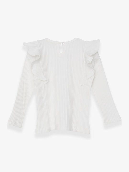 Trendy Shop Kids Blouse Long Sleeve White