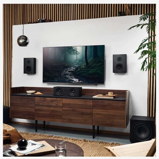 Argon Audio Forus 4 Wall Pair of Hi-Fi Speakers Wall Mounted 2 No of Drivers W21xD10.3xH29cm. Black