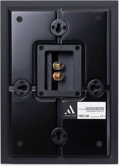 Argon Audio Forus 4 Wall Pair of Hi-Fi Speakers Wall Mounted 2 No of Drivers W21xD10.3xH29cm. Black