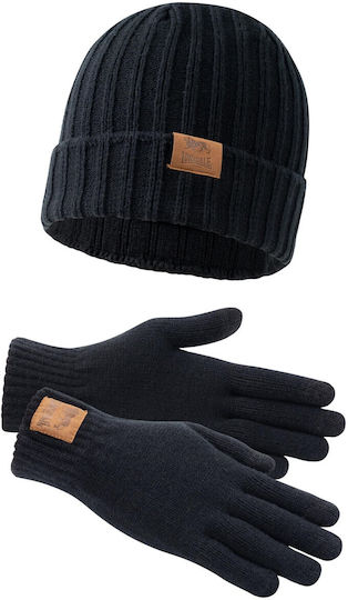 Deazley Beanie Unisex Σκούφος Πλεκτός σε Μαύρο χρώμα