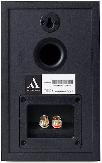 Argon Audio Forus 4 Ζεύγος Ηχείων Hi-Fi Βιβλιοθήκης 2 Δρόμων Π23.9xΒ18.9xΥ14.8εκ. Μαύρο