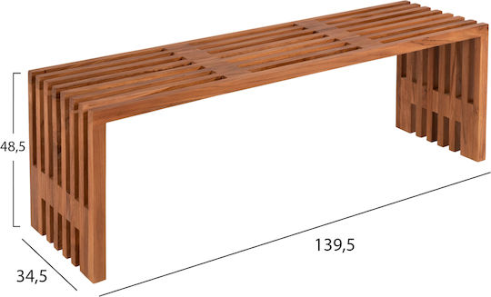 Πάγκος Τραπεζαρίας 139.5x34.5x48.5εκ. Καφέ Πάγκος Τραπεζαρίας 139.5x34.5x48.5εκ. Καφέ