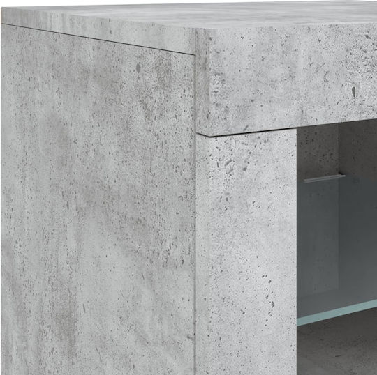 Μπουφές Ξύλινος Γκρι 142.5x37x67cm