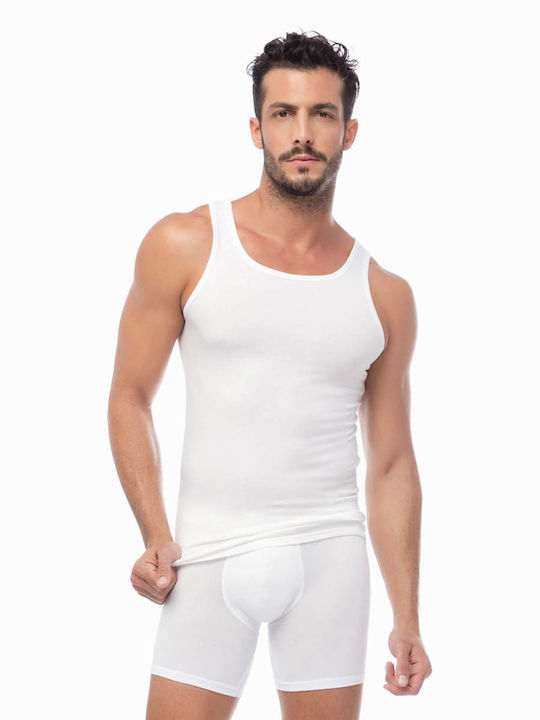 Minerva Men's Undershirt Sleeveless White