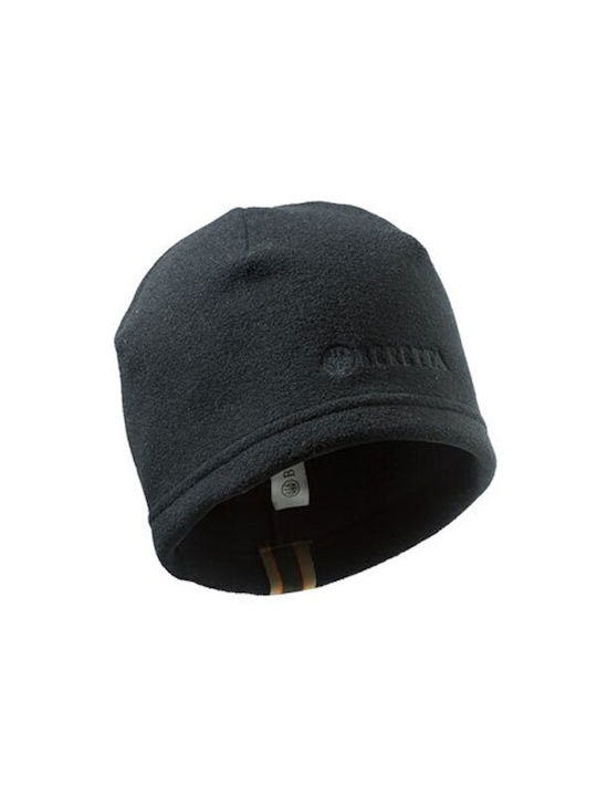 Beretta Beanie Unisex Fleece Σκούφος Πλεκτός σε Μαύρο χρώμα