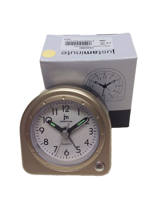 Justaminute Tabletop Clock with Alarm Gold U5263MC