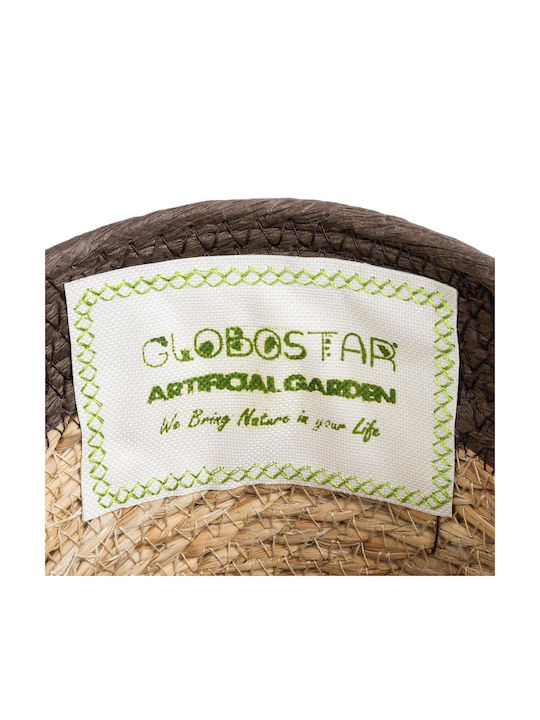 GloboStar Lefkada Κασπώ Rattan Μπεζ με Βάση 18x18x15εκ.