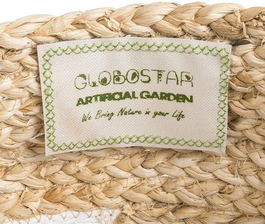 GloboStar Santorini Übertopf Rattan Beige 28x28x24εκ.