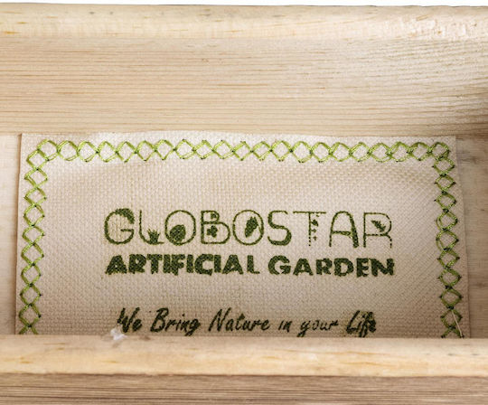 GloboStar Artificial Garden Alsace Ghiveci Lemn Maro 18x7.5x27εκ.