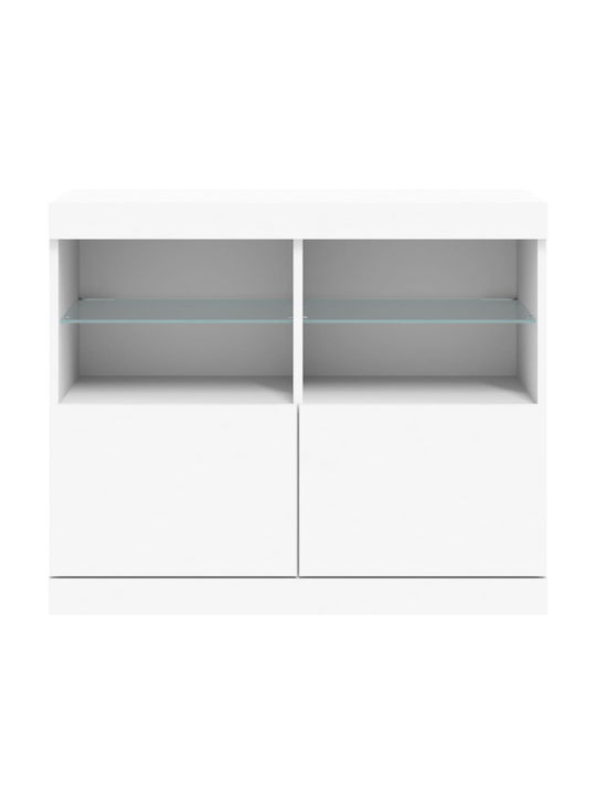 Μπουφές Ξύλινος Λευκός 81x37x67cm