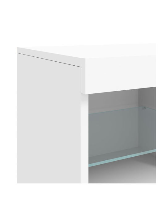 Μπουφές Ξύλινος Λευκός 81x37x67cm
