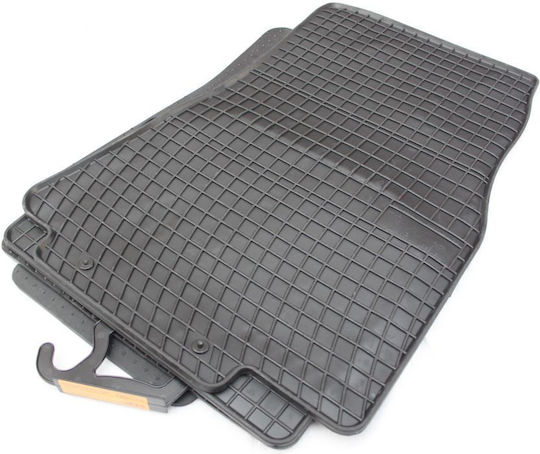 Refref Set of Front and Rear Mats 4pcs Tray Type for Mercedes-Benz B Class 2004-2011 Black