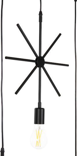 Freebox Висящо Осветително Тяло Черен за 4 Крушки E27