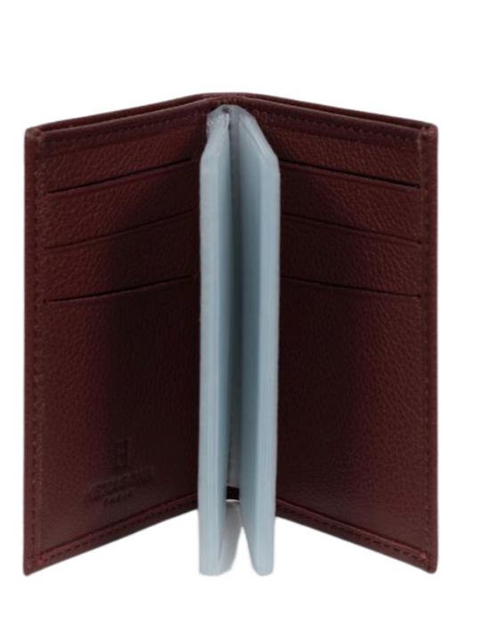 Leather Men's Wallet Cards Burgundy