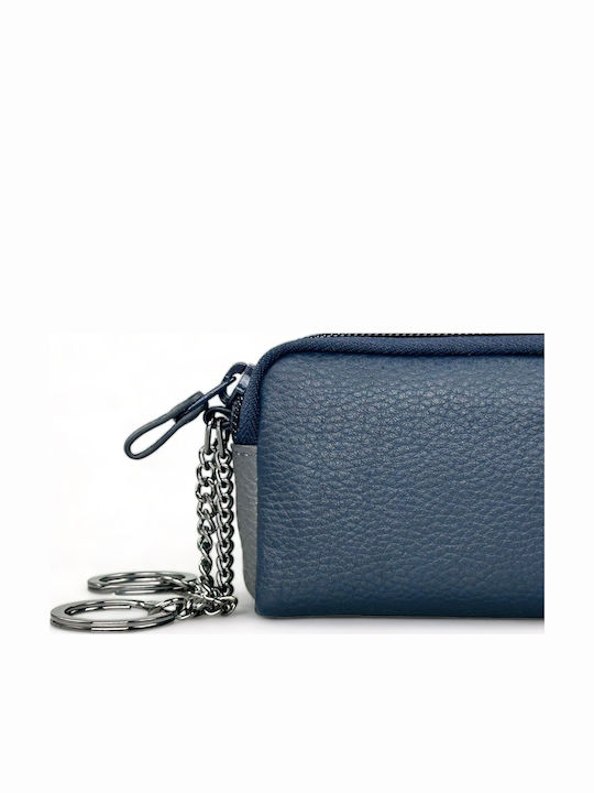 7.Dots Κλειδοθήκη Δερμάτινη Navy / Grey