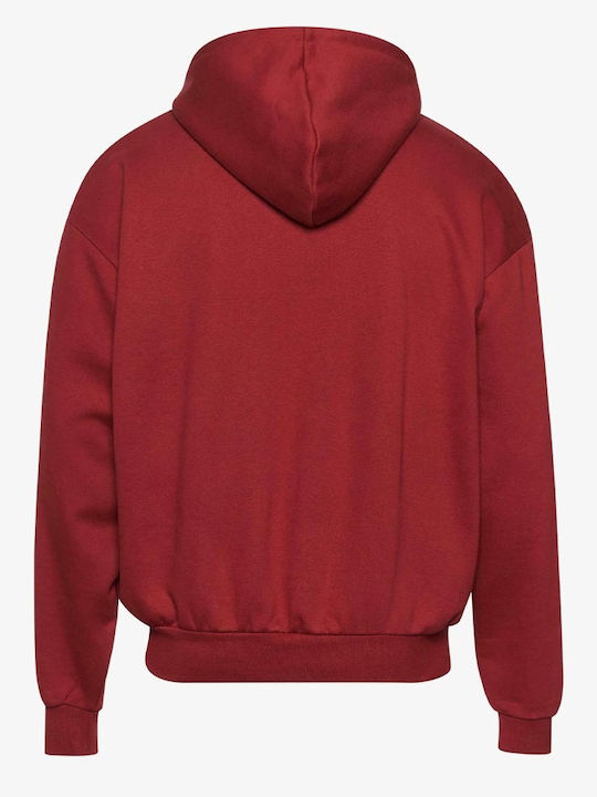 Φούτερ με Κουκούλα Dark Red