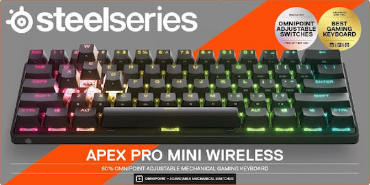 SteelSeries Apex Pro Mini Gaming Mechanische Tastatur 60% mit SteelSeries OmniPoint Schaltern und RGB-Beleuchtung (Englisch UK)