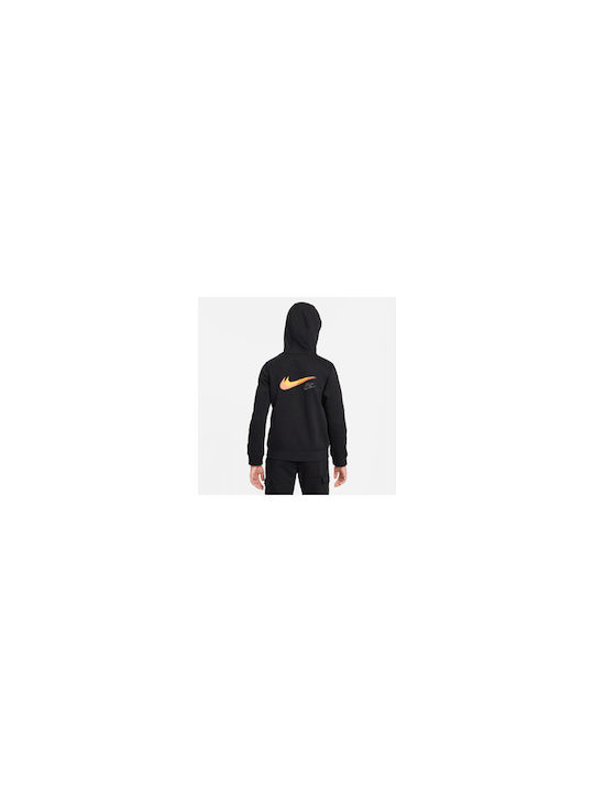 Nike Kids Sweatshirt Cardigan Fleece with Hood Black