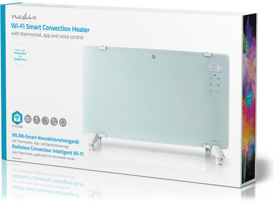 Nedis Конвектор Подов 2000W с Електронен Термостат и WiFi 83x52см Бял
