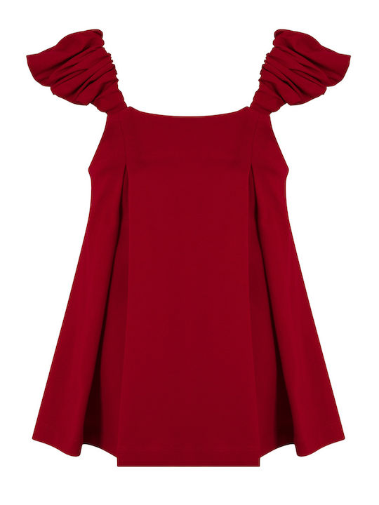 Lapin Mädchen Kleid Ärmellos Rot