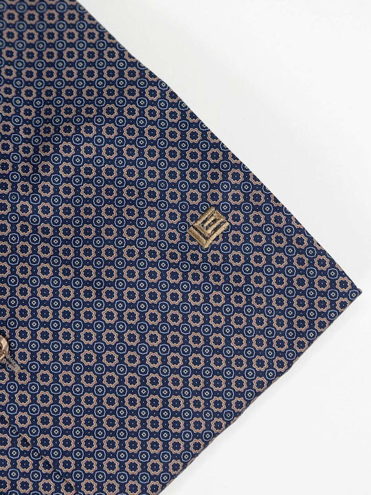 Long-sleeved Cotton Shirt Blue