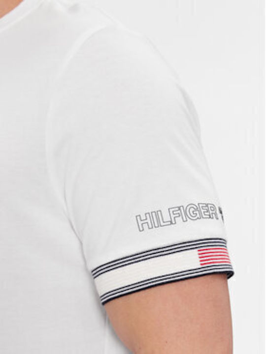 Tommy Hilfiger Flag Herren T-Shirt Kurzarm White