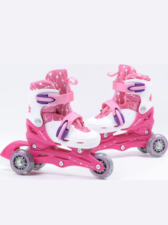 SMJ Sport Sport Combo Inline Rollers Ροζ Παιδικά
