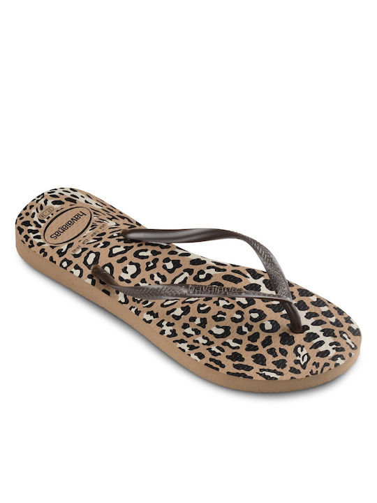 Havaianas Slim Animals Женски чехли в Кафяв цвят