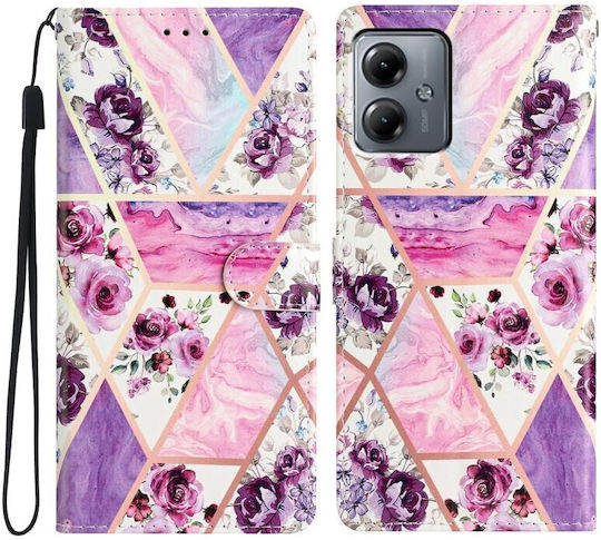 Colored Drawing Wallet Purple (Moto G14)