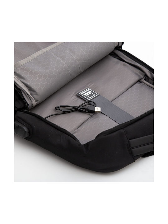 Enda Bărbați Rucsac Waterproof cu Port USB Negru