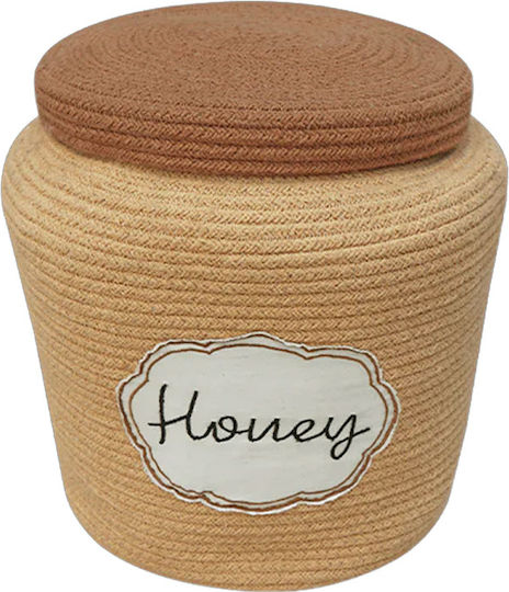 Lorena Canals Kinder Aufbewahrungskorb aus Stoff Honey Braun 28x28x27cm 1Stück