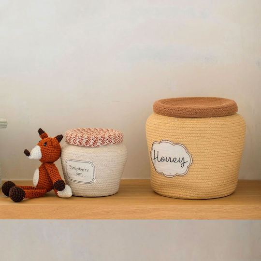Lorena Canals Kinder Aufbewahrungskorb aus Stoff Honey Braun 28x28x27cm 1Stück