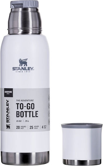Stanley Adventure To-Go Bottle Thermos Stainless Steel BPA Free 750ml White with Handle
