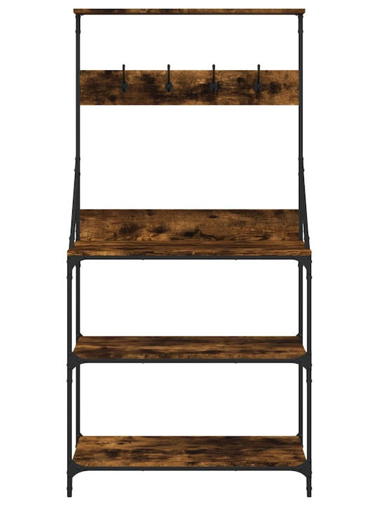 vidaXL Metallisches Küchengestell Mit 3 Ebenen Braune 84x40.5x170cm