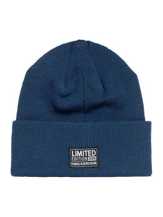 Beanie Unisex Beanie Gestrickt in Blau Farbe