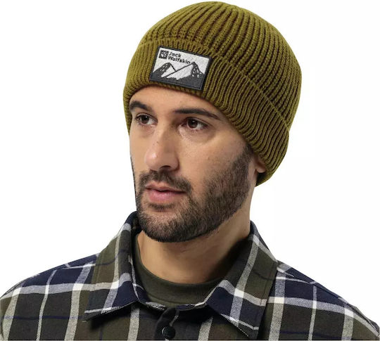 Beanie Unisex Σκούφος Πλεκτός σε Καφέ χρώμα