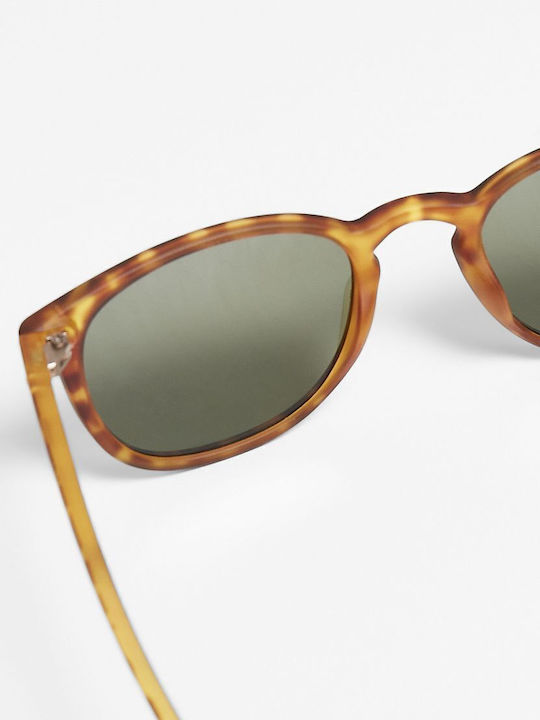 Urban Classics Arthur Unisex Sunglasses with Brown Tartaruga Plastic Frame and Green Lens TB3721-02580