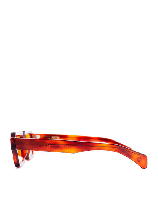 Kyme Unisex Sonnenbrille mit Braun Schildkröte Kunststoff Gestell und Orange Linse BEATERS 4