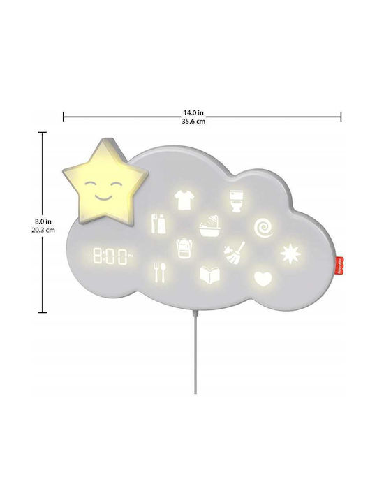 Fisher Price Nursery Night Light Lumaloo Battery Multicolour with Grey & Blue Light