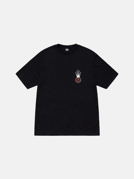 Stussy Crown Link Ανδρικό T-shirt Κοντομάνικο Μαύρο