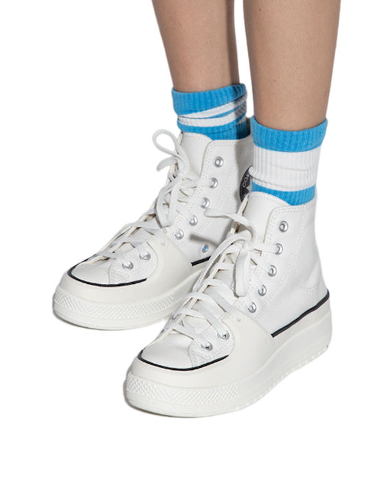Chuck Taylor All Star Construct Γυναικεία Flatforms Μποτάκια Μπεζ