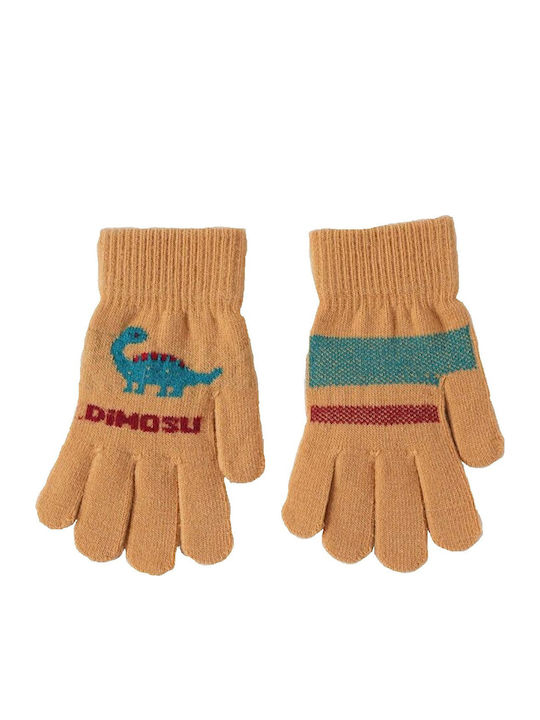 Unisex Knitted Gloves Brown